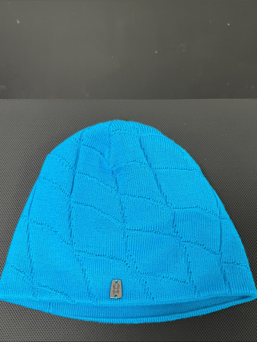 Spyder Bright Blue Knit Beanie Hat #1259